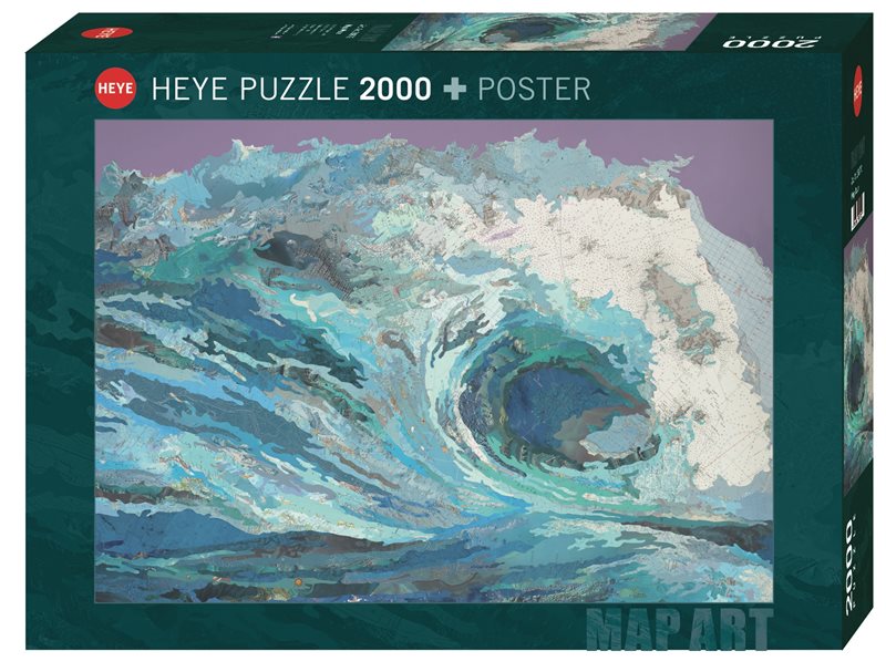 Pussel 2000bit Fine Art Map Wave