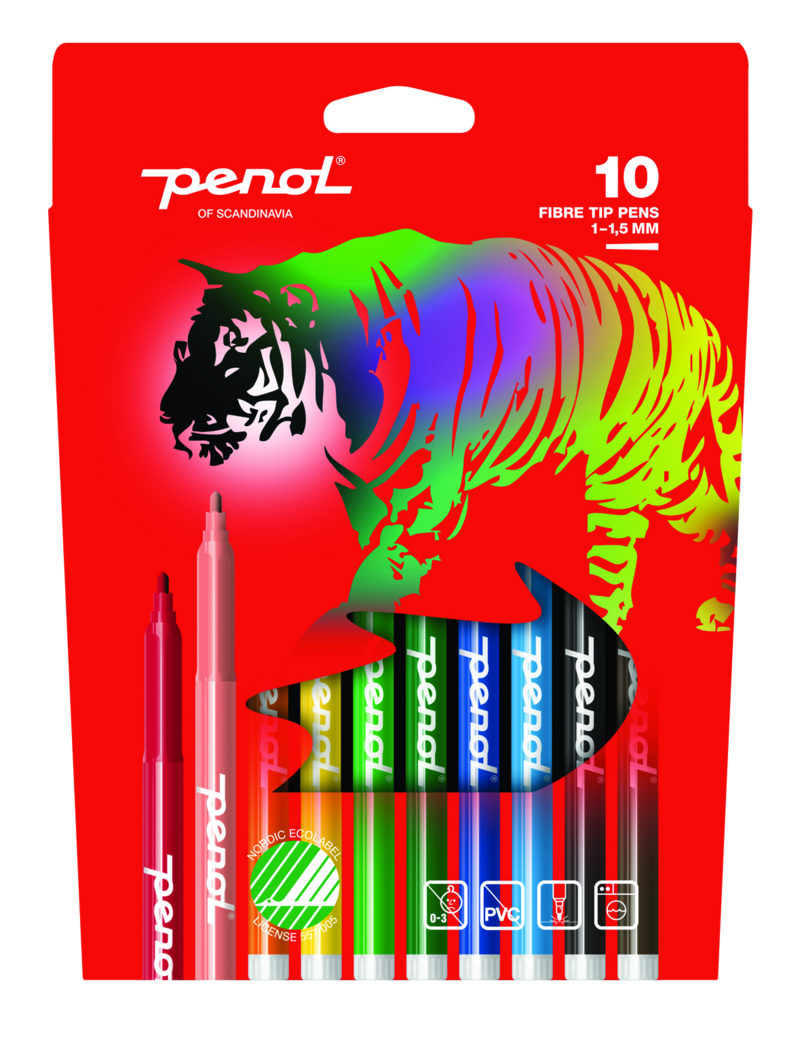 Penol Fiberpennor 10-pack
