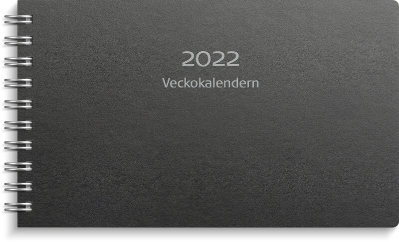 Veckokalendern, Eco Line, svart återvunnen kartong, FSC Mix