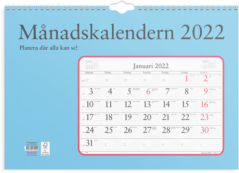 Månadskalendern, FSC Mix