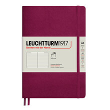 Anteckningsbok Leuchtturm1917 A5 Soft Linjerad Port Red