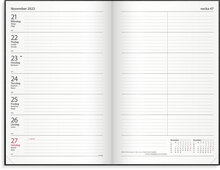 Kontorskalender, svart konstläder inbunden, FSC Mix