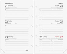 Kalender 2025 Mini Systemkal svart konstläder