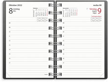 Lilla Agendan, Eco Line, svart återvunnen kartong, FSC Mix
